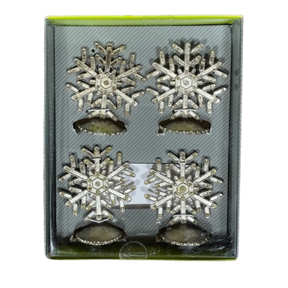Threshold Set of 4 Snowflake Place Card Holders